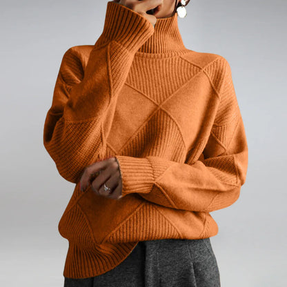 Renata | Damen Gestrickter Rollkragenpullover