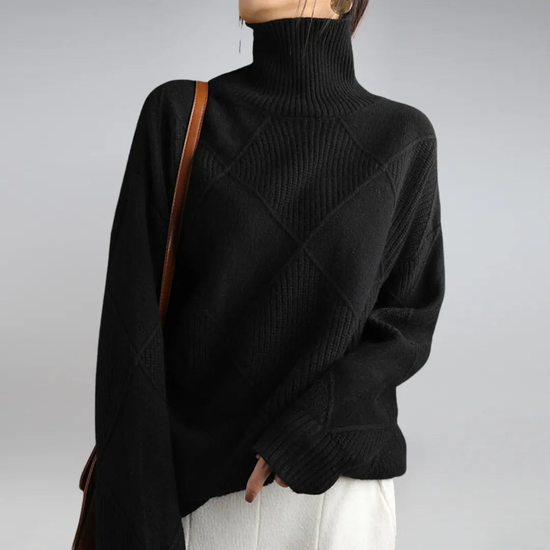 Renata | Damen Gestrickter Rollkragenpullover
