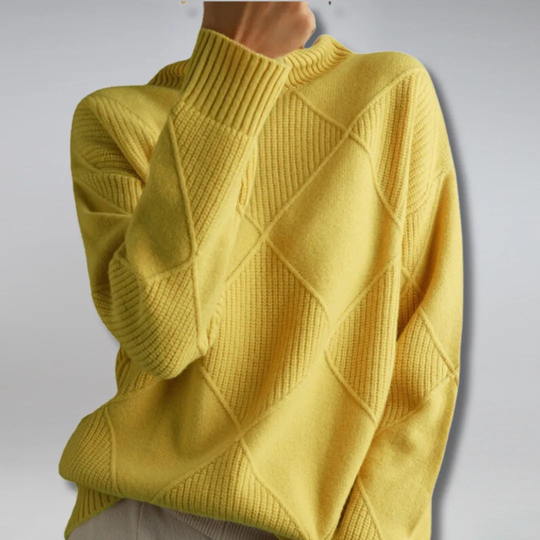 Renata | Damen Gestrickter Rollkragenpullover