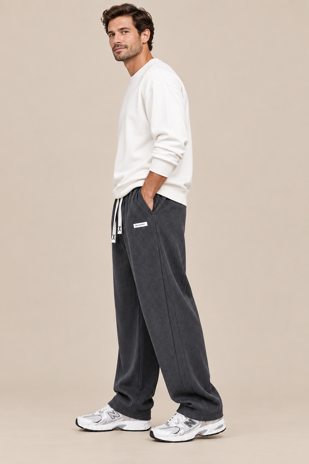 Arjan | Cordhose Herren mit weitem Bein und Corduroy-Struktur