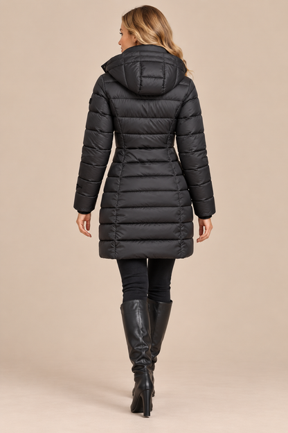 Arlene | Steppjacke Damen mit Kapuze und langem Schnitt