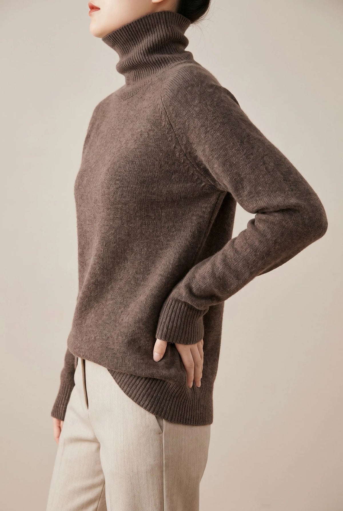 AutumnKnit | Klassischer Rollkragenpullover Für Damen