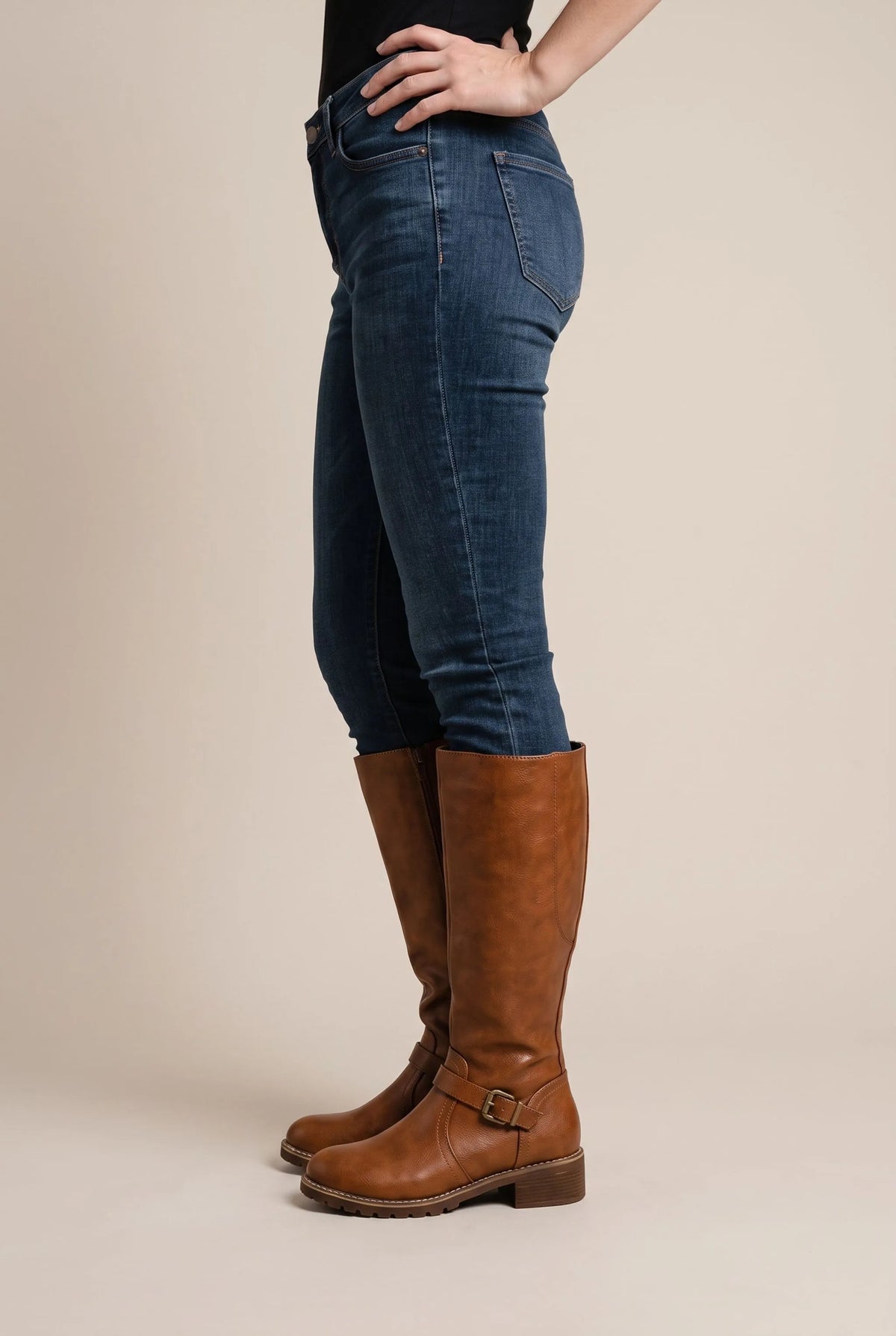 AutumnStride | Braune Kniehohe Damenstiefel