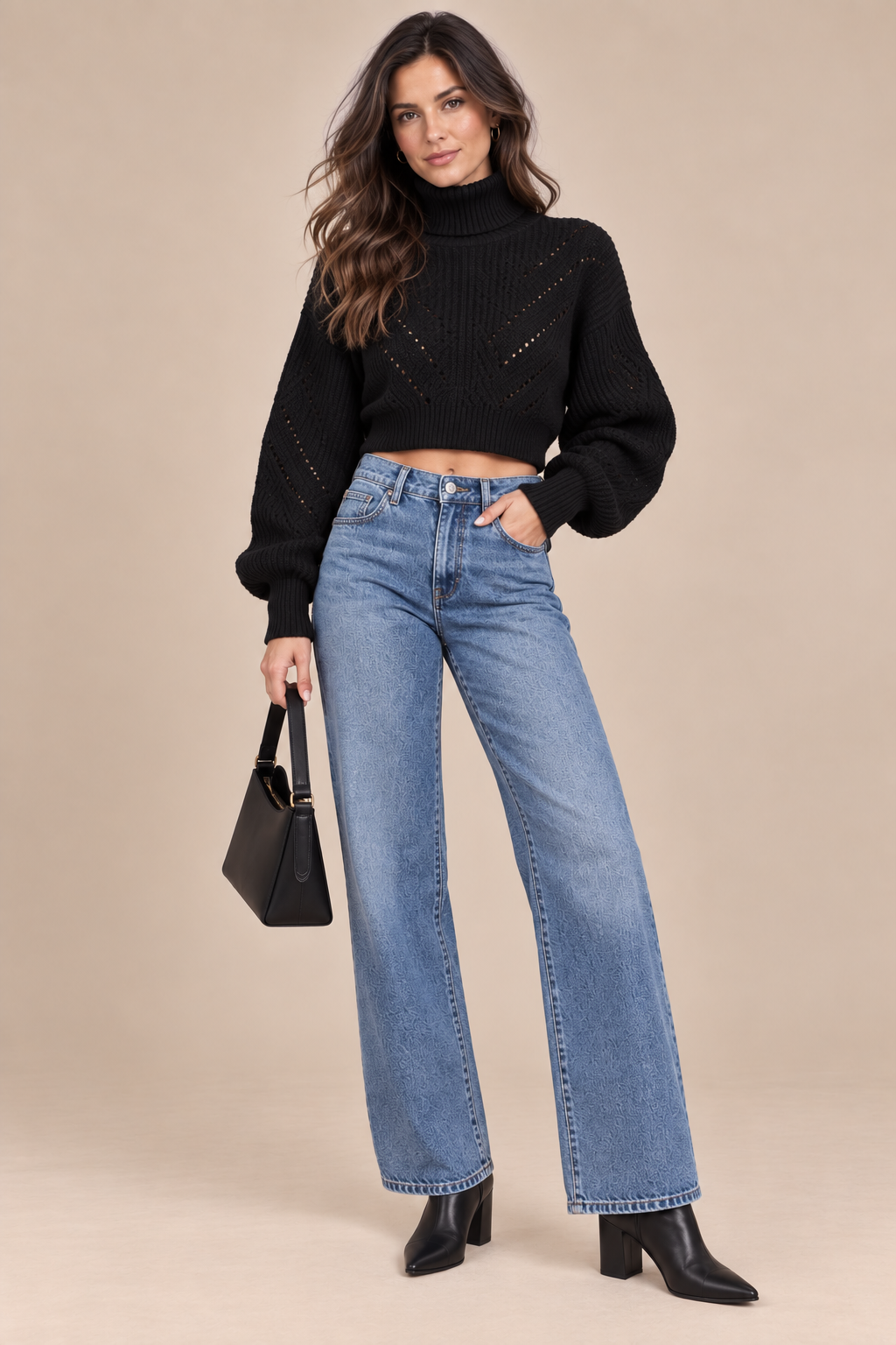 Avelissa | Rollkragenpullover mit strukturierter Strickoptik