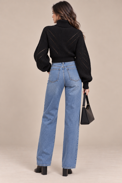Avelissa | Rollkragenpullover mit strukturierter Strickoptik