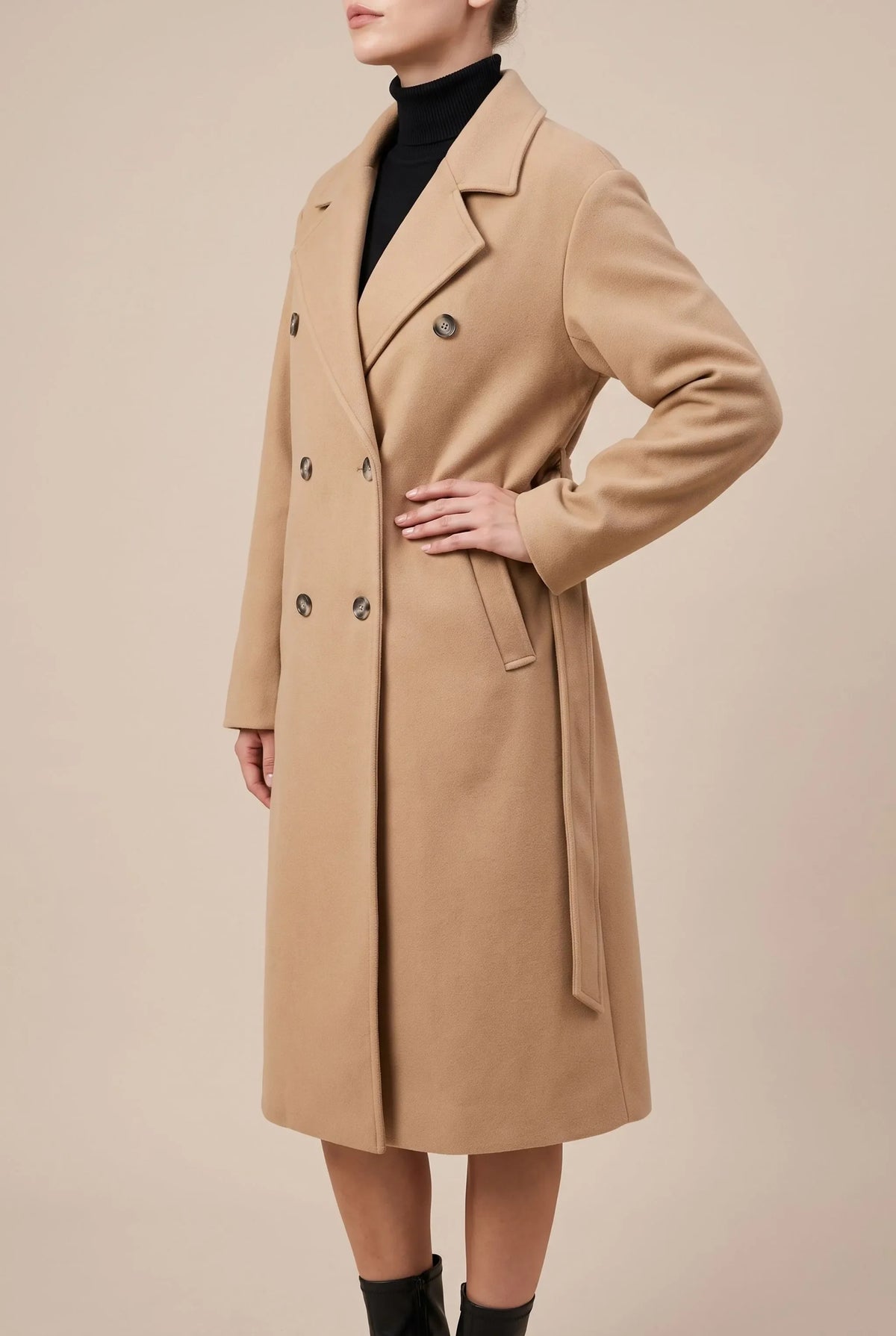 Avery | Klassischer Beiger Damen-Trenchcoat