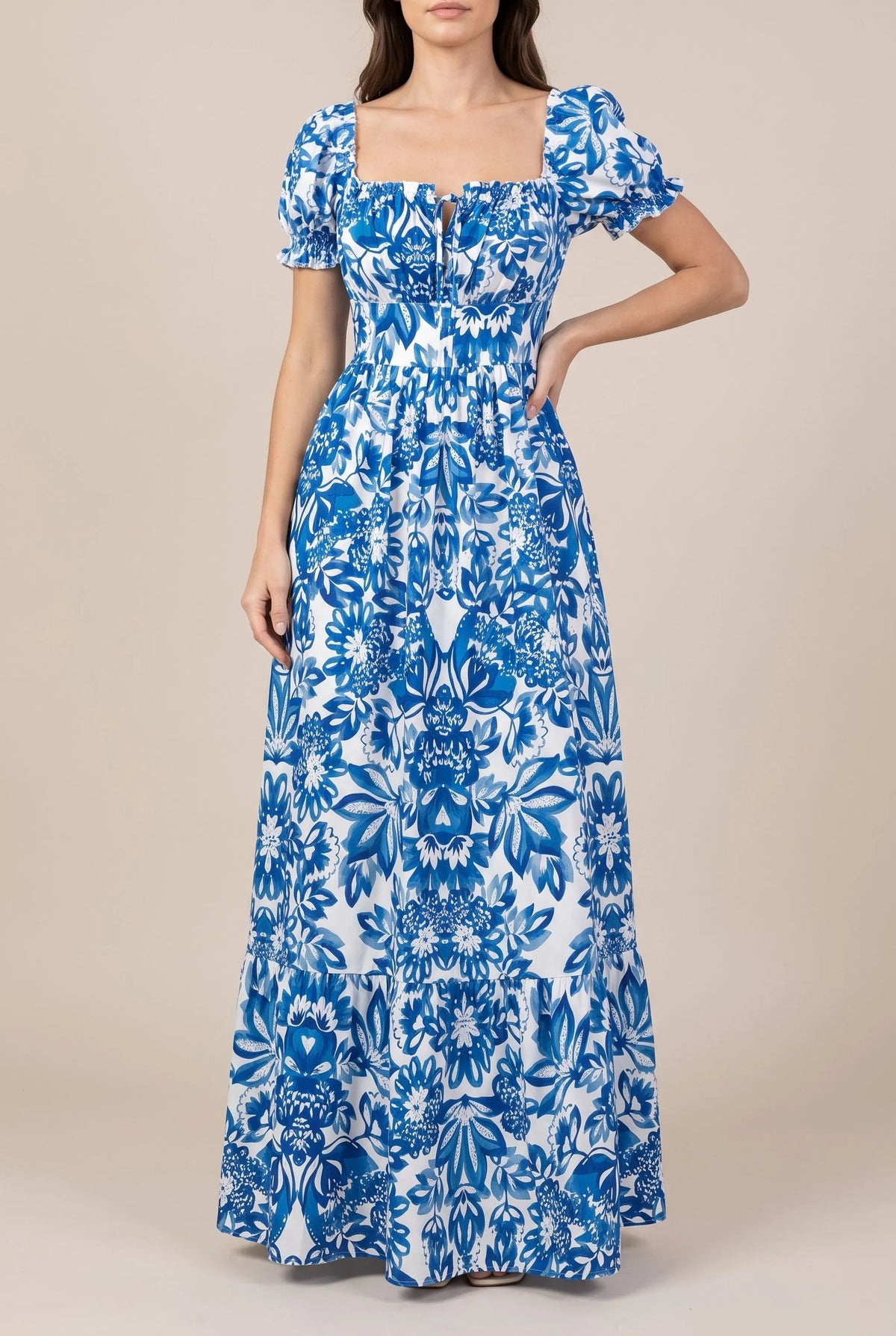 Azuliana | Elegantes Sommerkleid Mit Blumenmuster