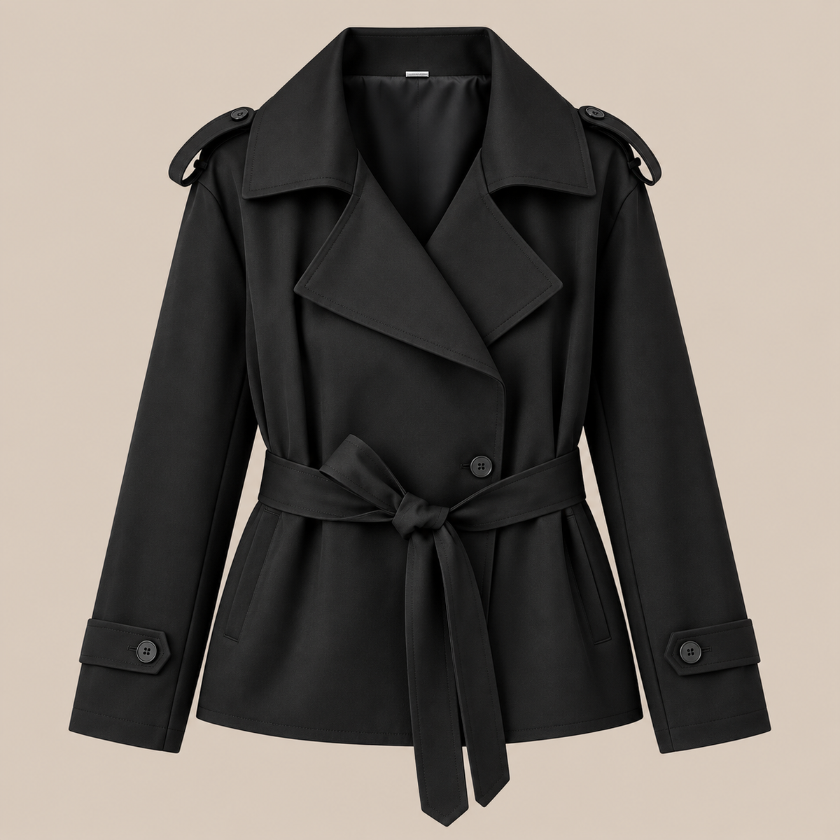 Bella | Trenchcoat Damen Kurz mit Bindegürtel