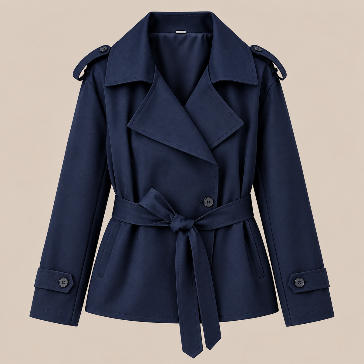 Bella | Trenchcoat Damen Kurz mit Bindegürtel