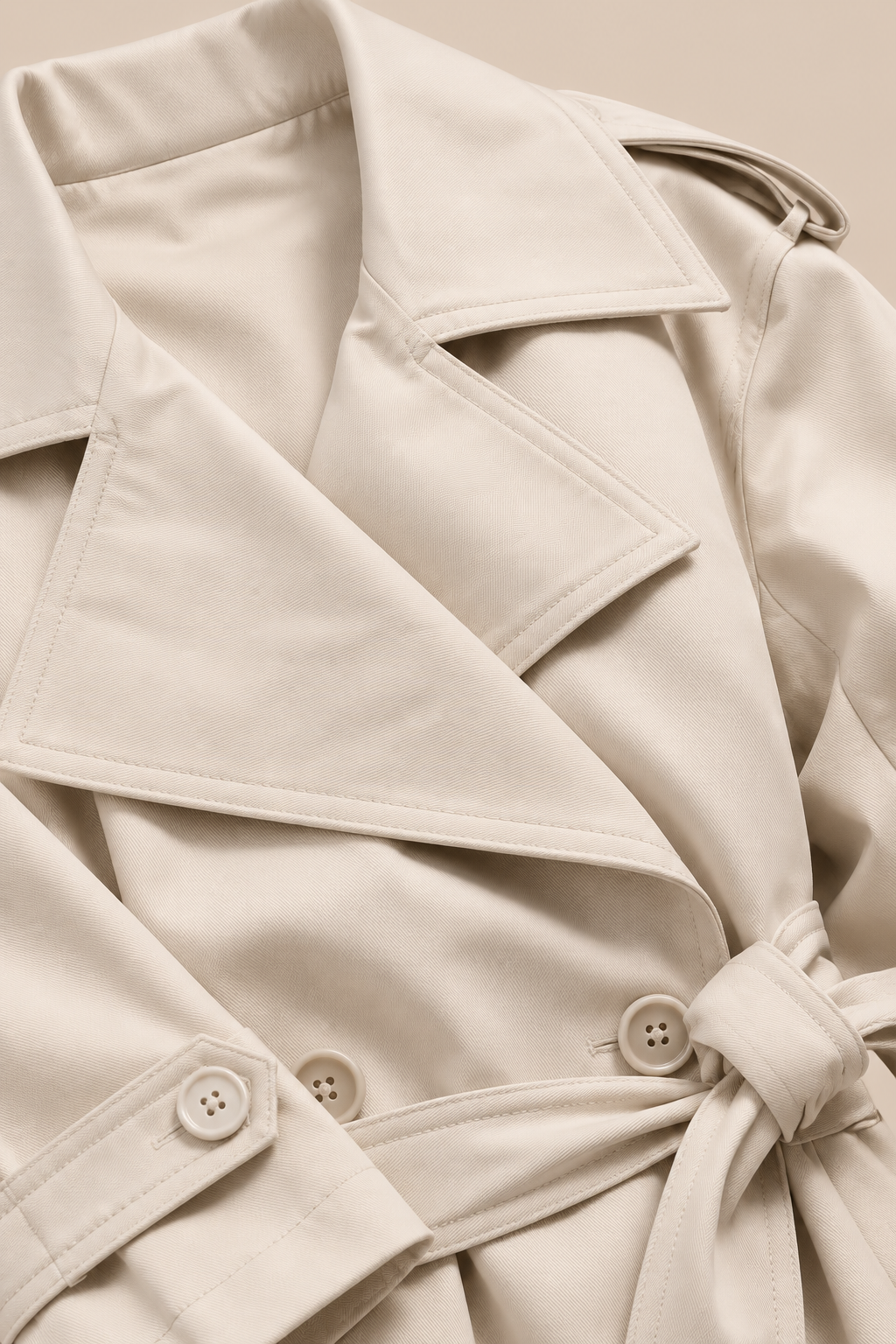 Bella | Trenchcoat Damen Kurz mit Bindegürtel
