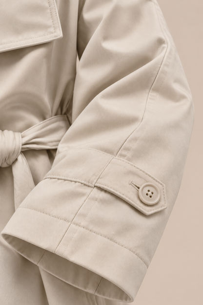 Bella | Trenchcoat Damen Kurz mit Bindegürtel