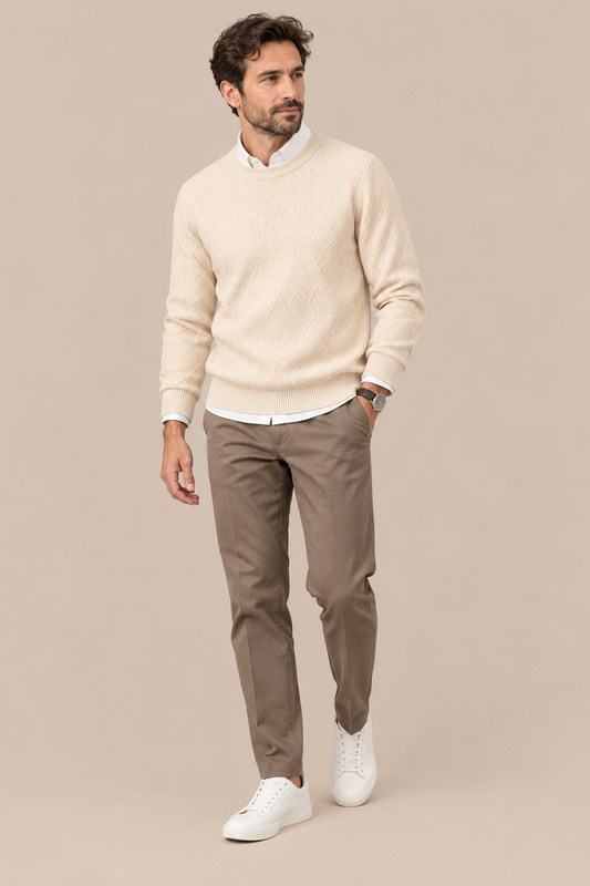 Bernard | Wollpullover Herren mit strukturiertem Strickmuster
