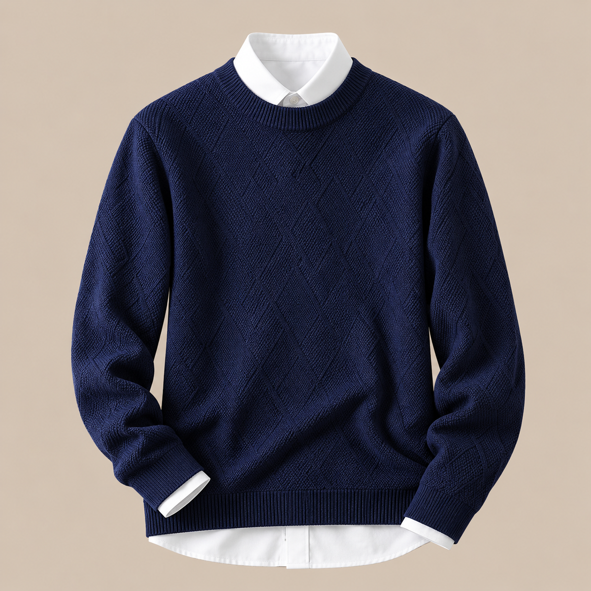 Bernard | Wollpullover Herren mit strukturiertem Strickmuster