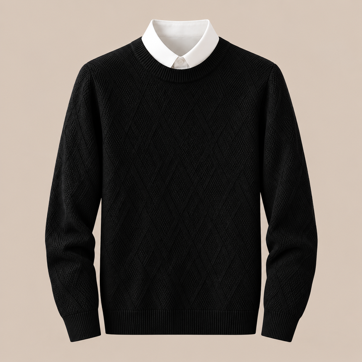 Bernard | Wollpullover Herren mit strukturiertem Strickmuster