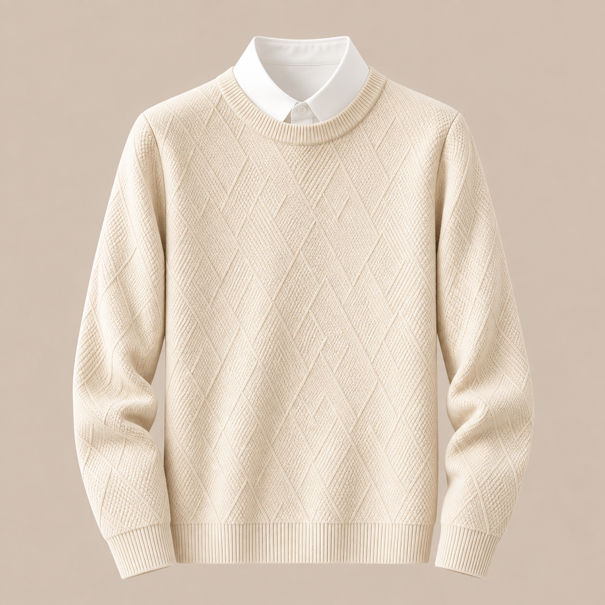 Bernard | Wollpullover Herren mit strukturiertem Strickmuster