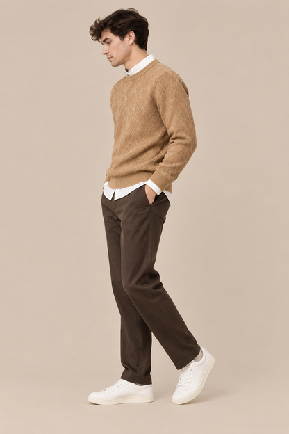 Bernard | Wollpullover Herren mit strukturiertem Strickmuster
