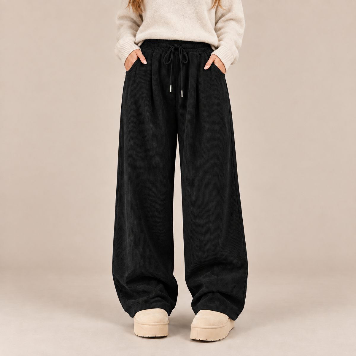 Betzie | Cordhose Damen mit weitem Bein und elastischem Bund