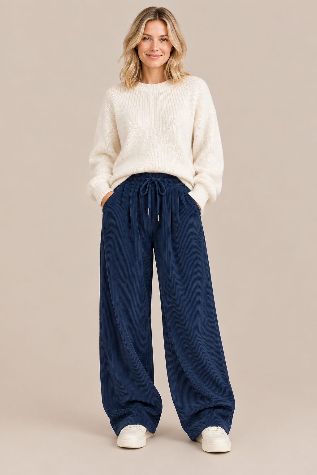 Betzie | Cordhose Damen mit weitem Bein und elastischem Bund