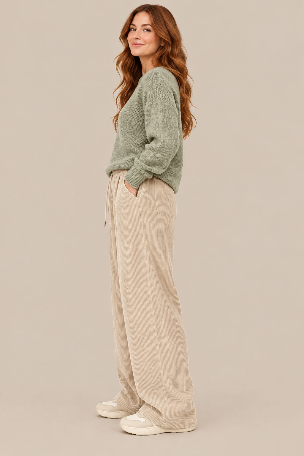 Betzie | Cordhose Damen mit weitem Bein und elastischem Bund