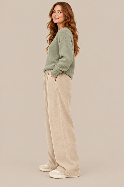Betzie | Cordhose Damen mit weitem Bein und elastischem Bund