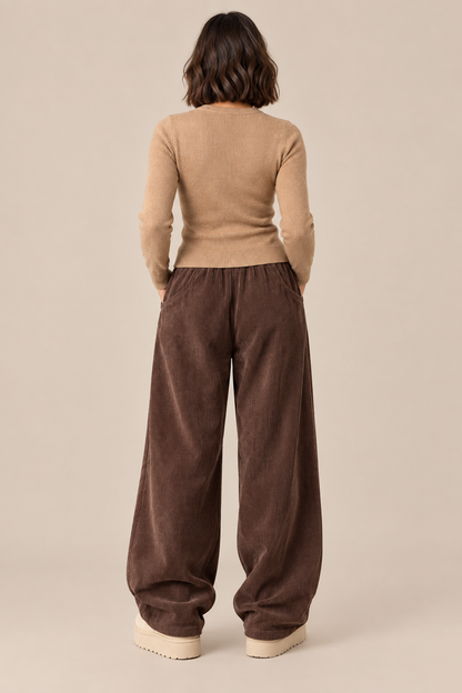 Betzie | Cordhose Damen mit weitem Bein und elastischem Bund