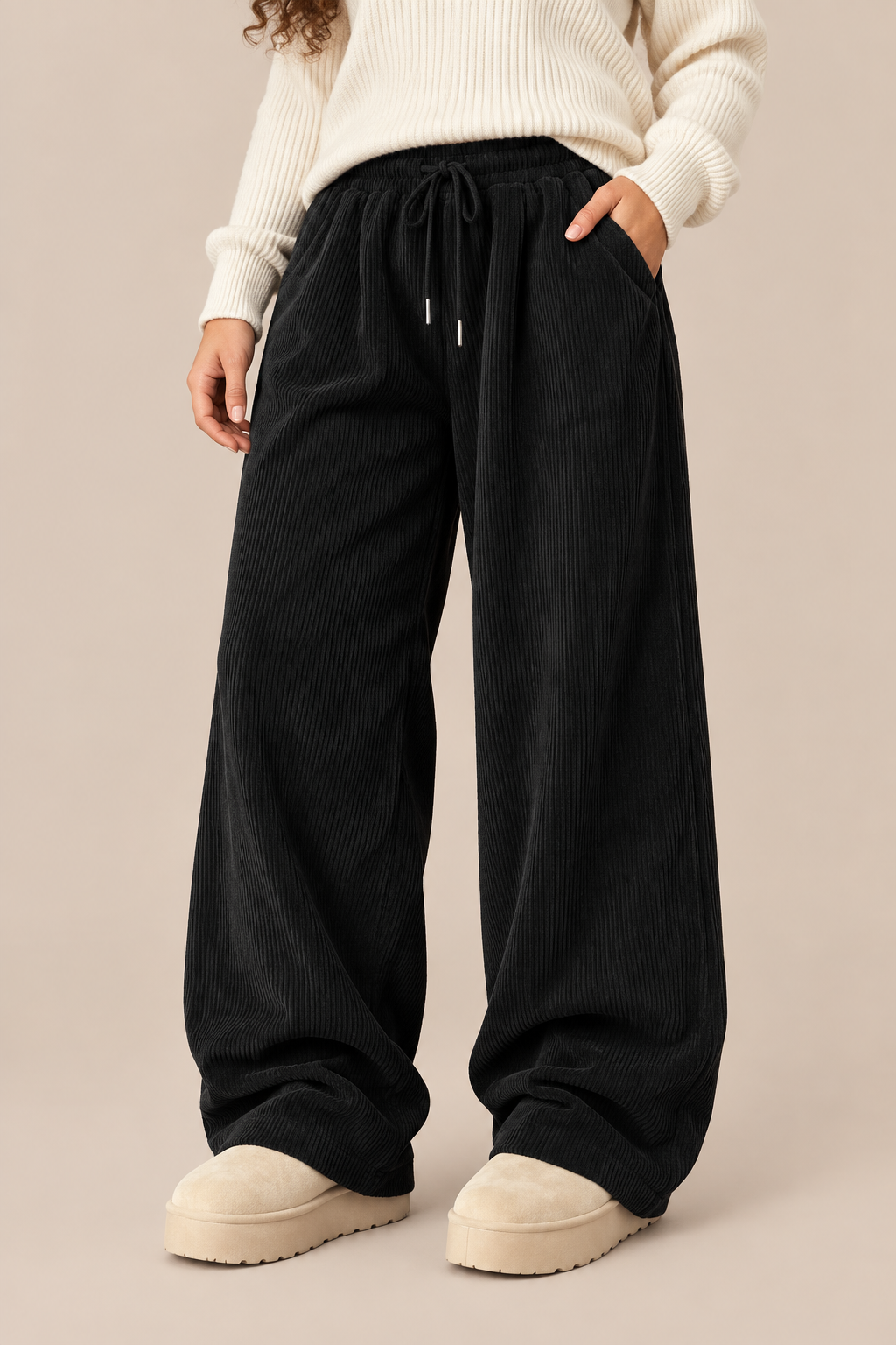 Betzie | Cordhose Damen mit weitem Bein und elastischem Bund