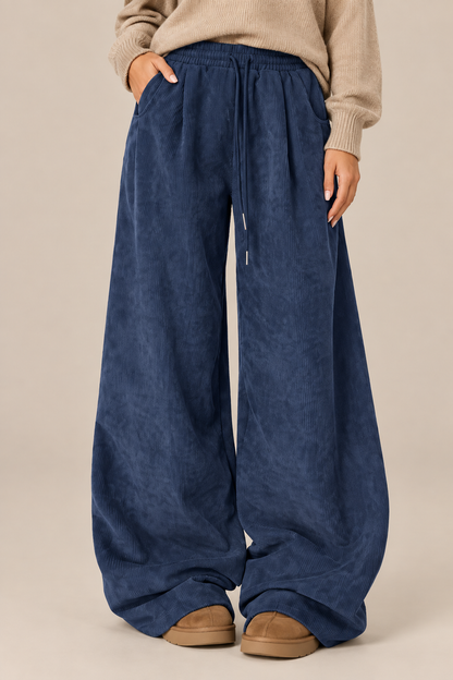 Beverly | Cordhose Damen mit extra weitem Bein und Kordelzug