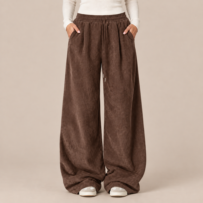 Beverly | Cordhose Damen mit extra weitem Bein und Kordelzug
