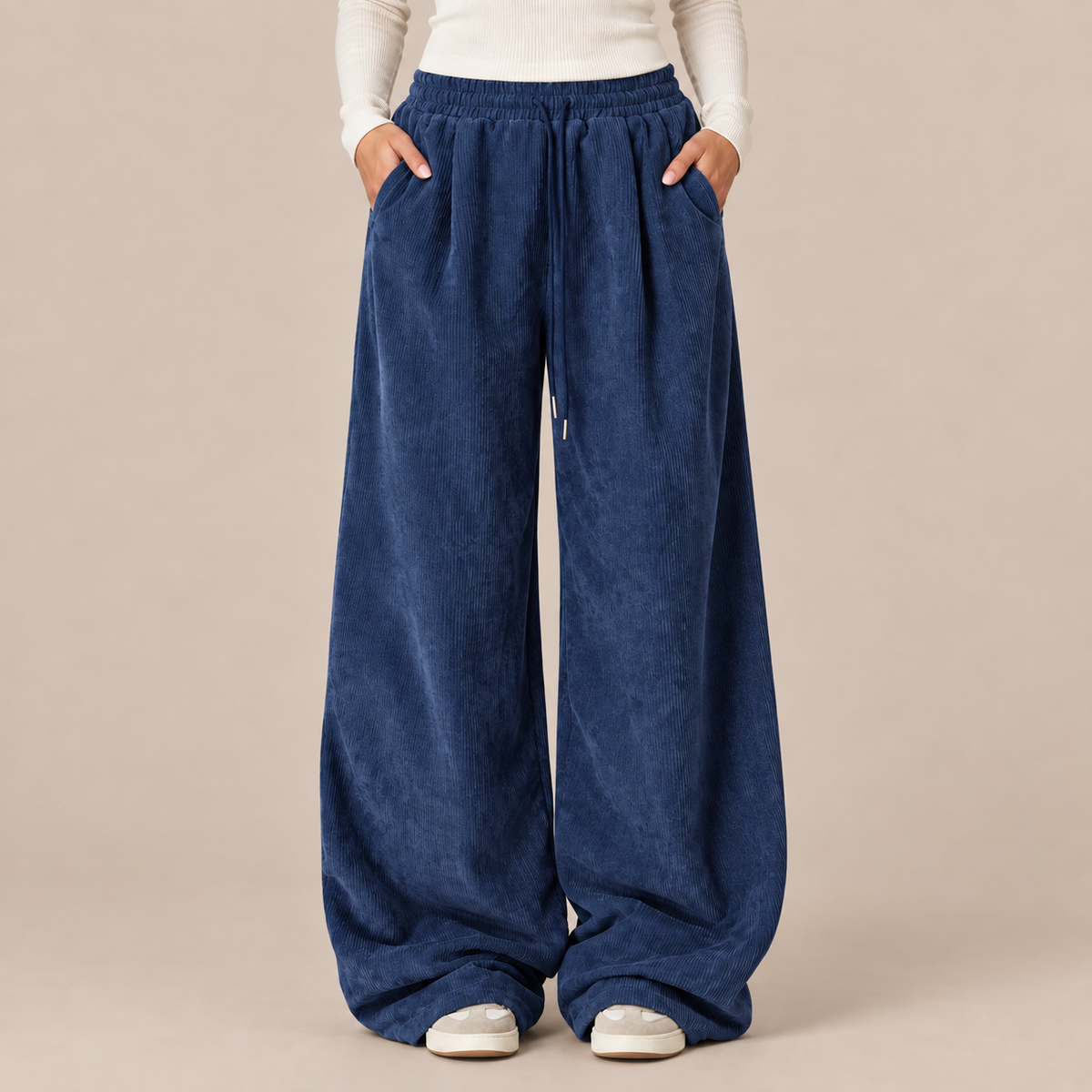 Beverly | Cordhose Damen mit extra weitem Bein und Kordelzug