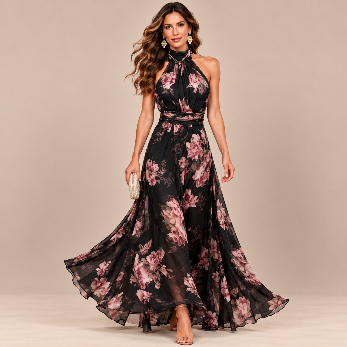 Bloomis | Bodenlanges Maxikleid Mit Floralem Muster
