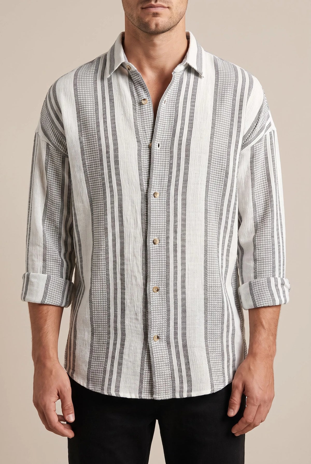 BreezeShirt | Lässiges Gestreiftes Sommerhemd