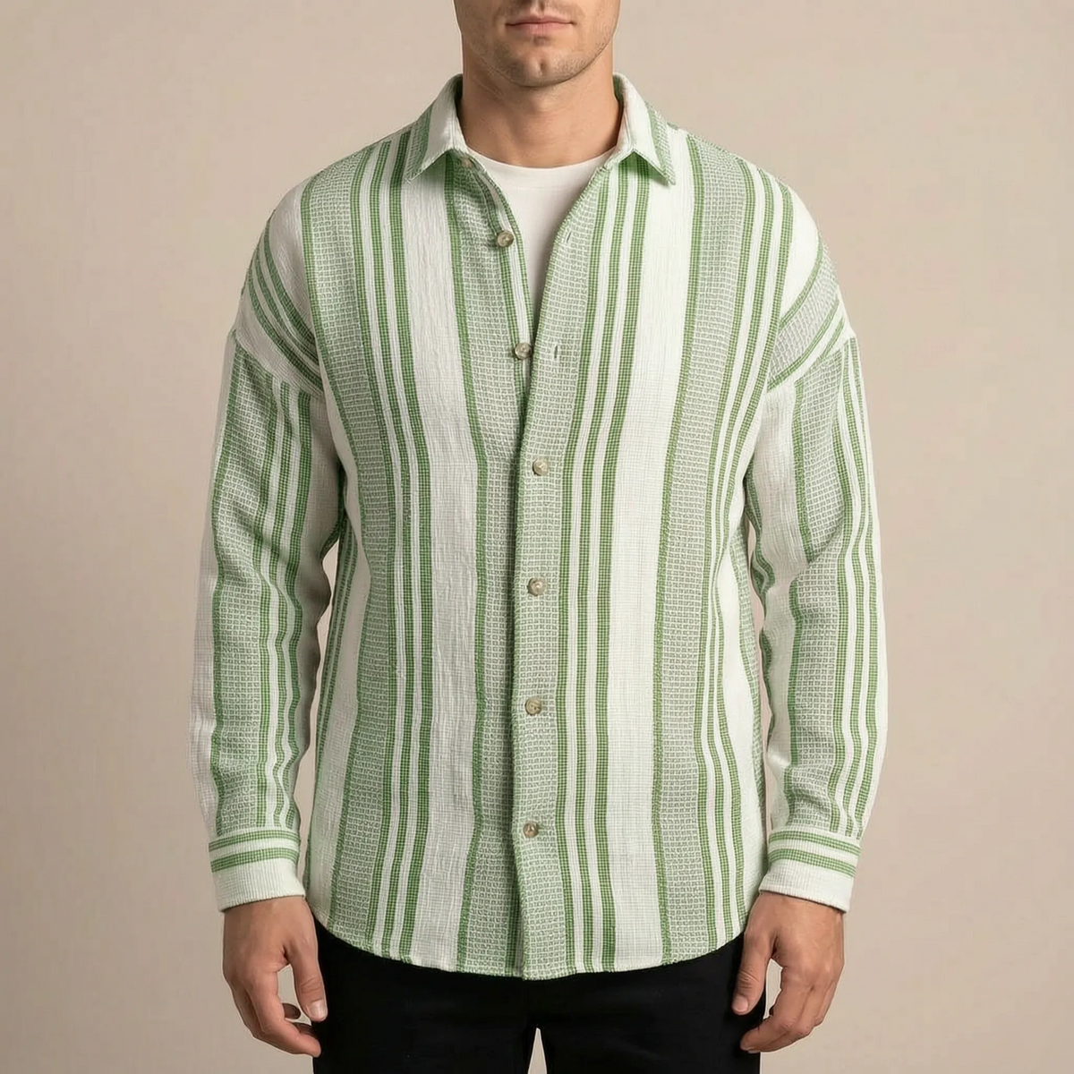 BreezeShirt | Lässiges Gestreiftes Sommerhemd