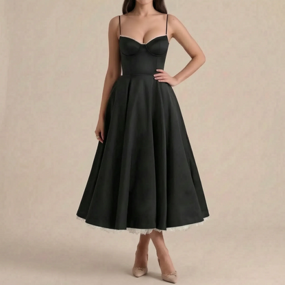 Caelis | Elegantes Midikleid Mit Korsettdetails