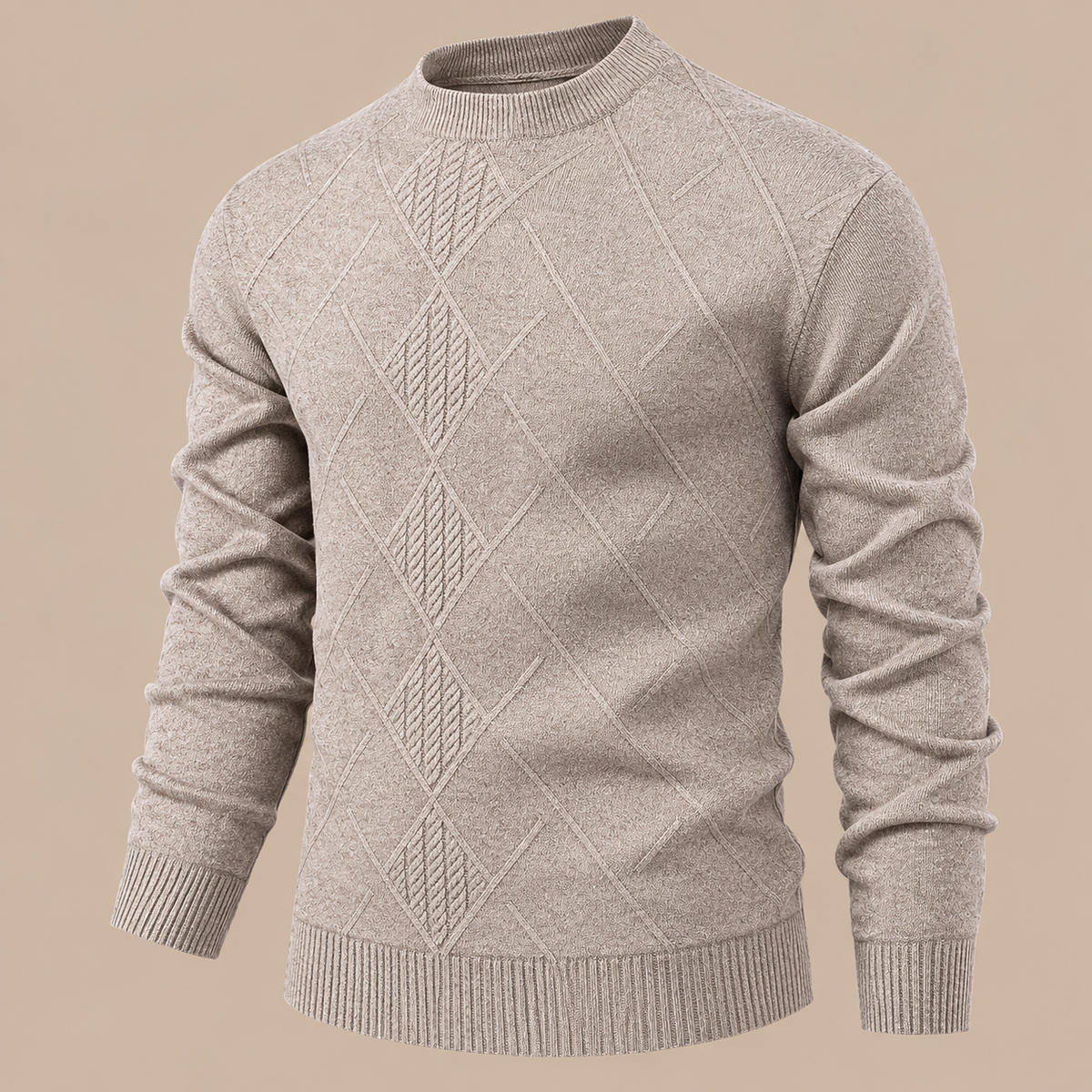 Calvin | Wollpullover Herren mit dezentem Rautenmuster
