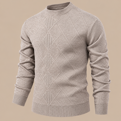 Calvin | Wollpullover Herren mit dezentem Rautenmuster