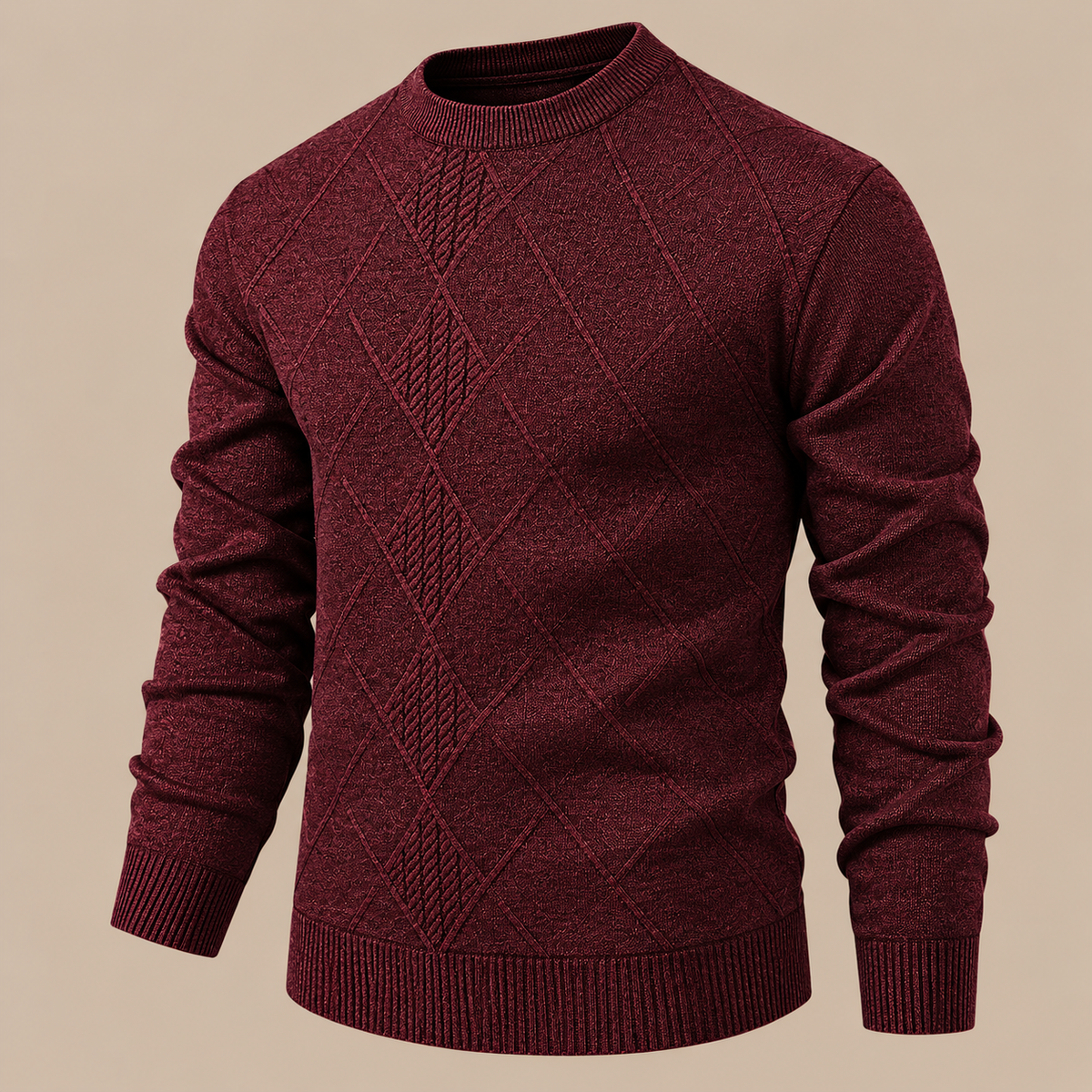 Calvin | Wollpullover Herren mit dezentem Rautenmuster