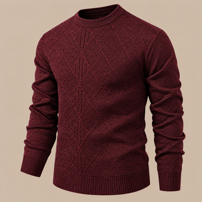 Calvin | Wollpullover Herren mit dezentem Rautenmuster