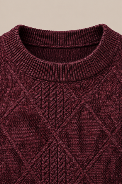 Calvin | Wollpullover Herren mit dezentem Rautenmuster