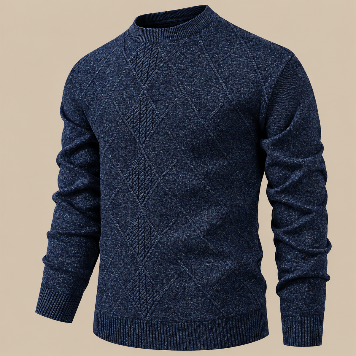 Calvin | Wollpullover Herren mit dezentem Rautenmuster