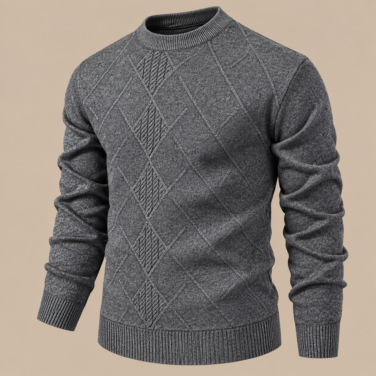 Calvin | Wollpullover Herren mit dezentem Rautenmuster