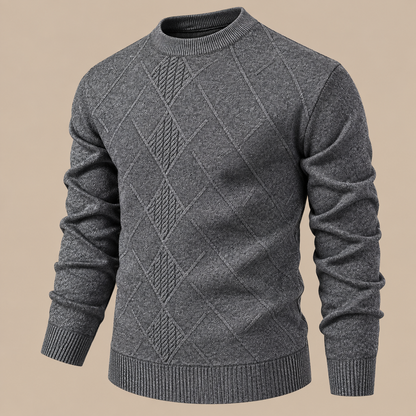 Calvin | Wollpullover Herren mit dezentem Rautenmuster