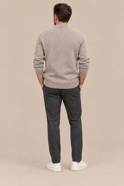 Calvin | Wollpullover Herren mit dezentem Rautenmuster