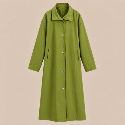 Carla | Trenchcoat Damen mit geradem Langschnitt