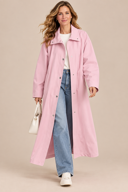 Carla | Trenchcoat Damen mit geradem Langschnitt