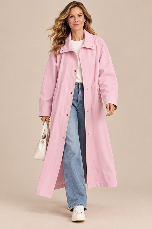 Carla | Trenchcoat Damen mit geradem Langschnitt