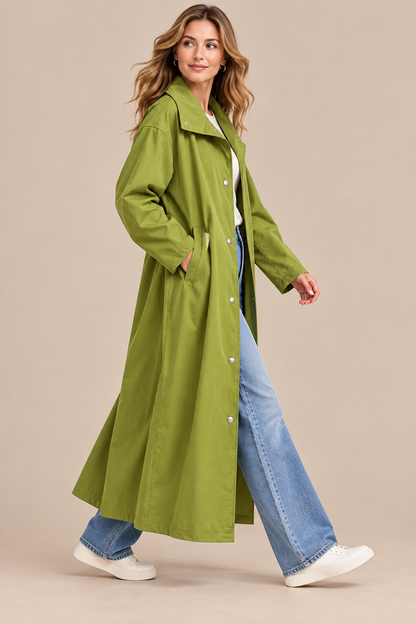 Carla | Trenchcoat Damen mit geradem Langschnitt