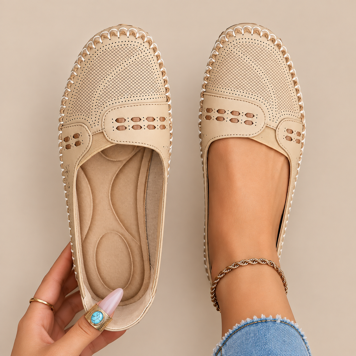 Cassandra | Loafers Damen mit gepolstertem Fussbett
