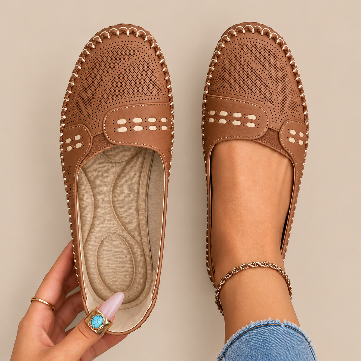 Cassandra | Loafers Damen mit gepolstertem Fussbett