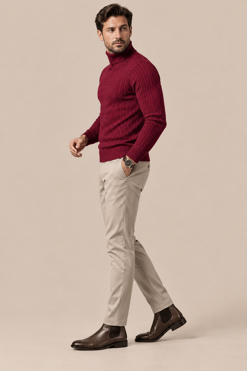 Cassian | Strickpullover Herren mit elegantem Rollkragen
