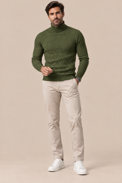 Cassian | Strickpullover Herren mit elegantem Rollkragen
